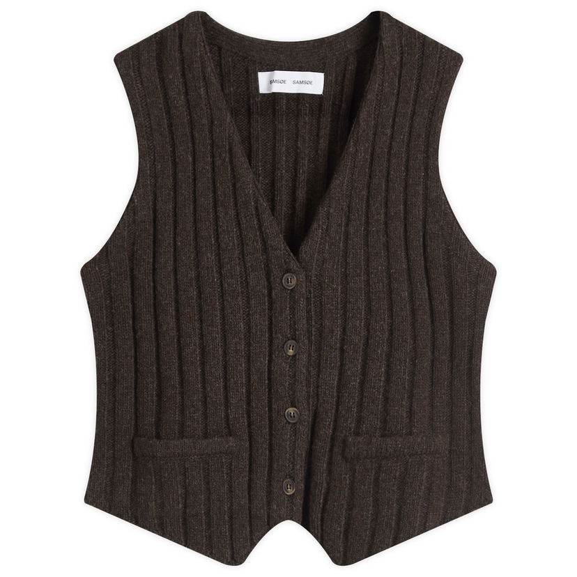 Villapaita Samsoe Samsoe Samsøe Samsøe Sanissa Knitted Vest Ruskea | F24400081