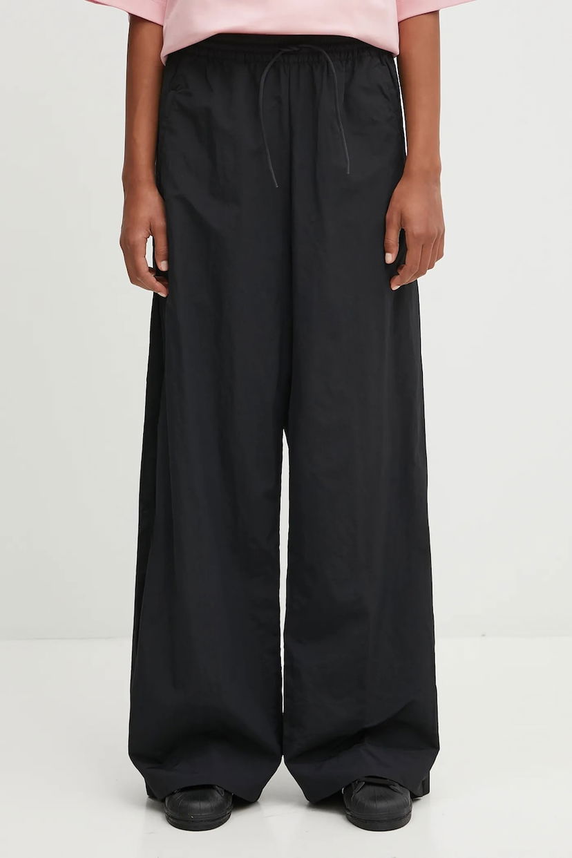 Housut Y-3 Y-3 High-Waisted Wide-Leg Nylon Pants Musta | KC8369