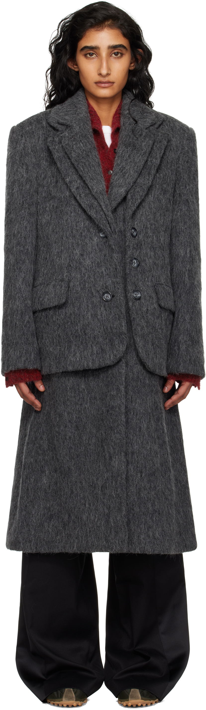 Takit Andersson Bell Andersson Bell Layered Blazer Coat Harmaa | awa719w