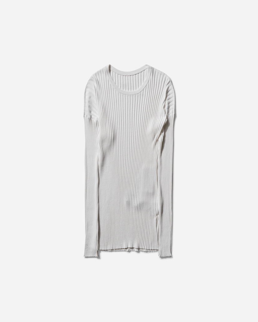 Villapaita Maison Margiela Loose Rib Knit Sweater Valkoinen | SH2HL0020 102