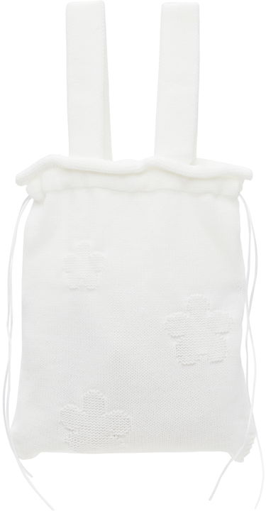 Gymsack Cecilie Bahnsen Cecilie Bahnsen Knit Drawstring Tote Bag Valkoinen | 1.24BAG45014 UTE BAG, 0