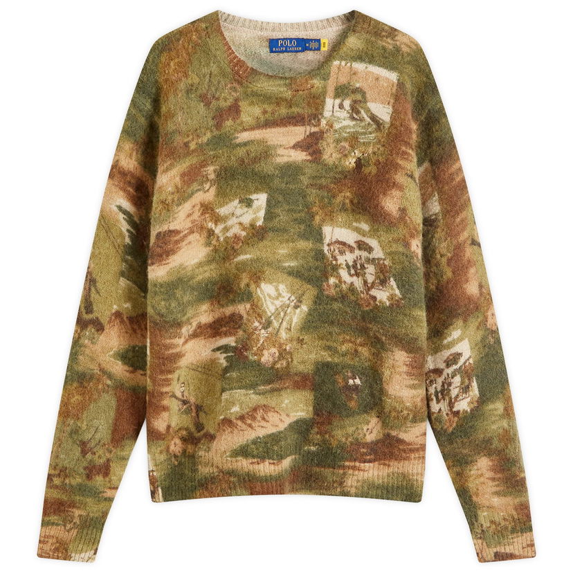 Villapaita Polo by Ralph Lauren Ski Camo Knit Sweater Vihreä | 710956204001