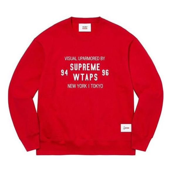 Villapaita Supreme Supreme x WTAPS Crewneck Sweatshirt Punainen | SUP-FW21-339