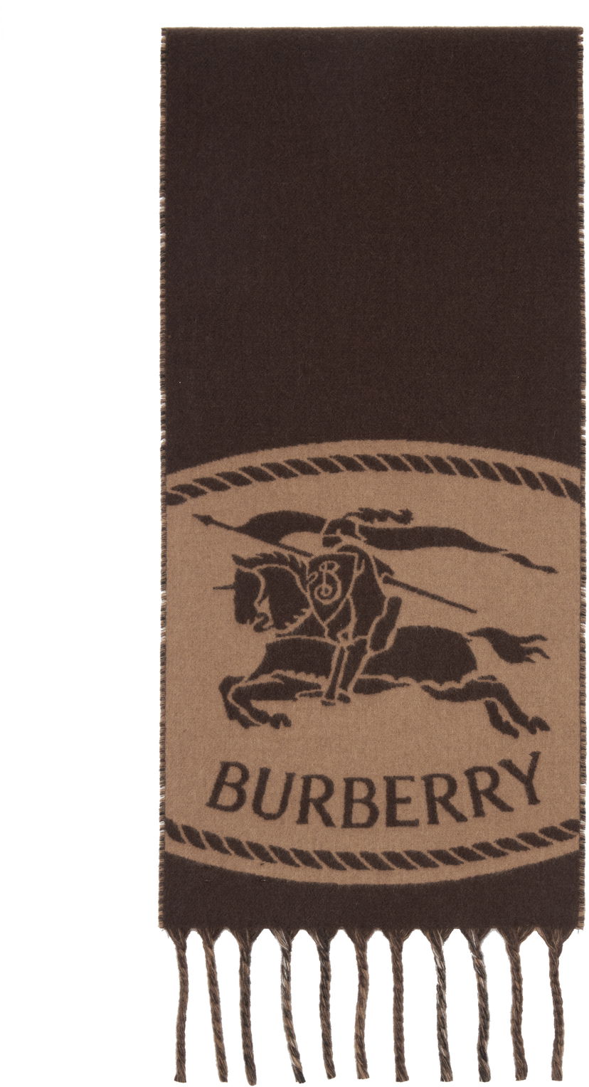 Huivi Burberry Burberry Reversible Knight Stamp Scarf Ruskea | 8112977