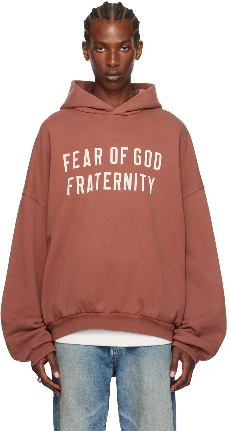 Huppari Fear of God Heavyweight Fraternity Hoodie Burgundia | 192BT244816F
