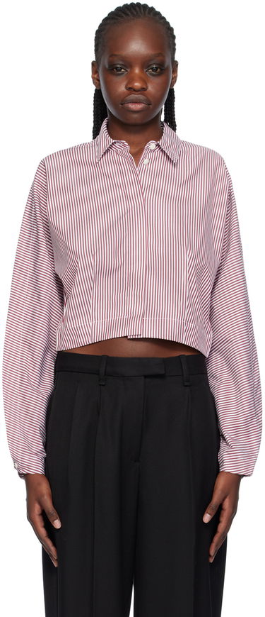 Paita rag & bone Morgan Striped Cropped Shirt Punainen | WAW23HA0214621, 0