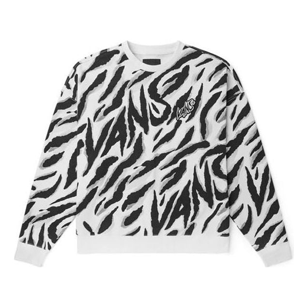 Villapaita Vans Vans Tiger Stripes Pattern Pullover Valkoinen | VN0002BPYM8