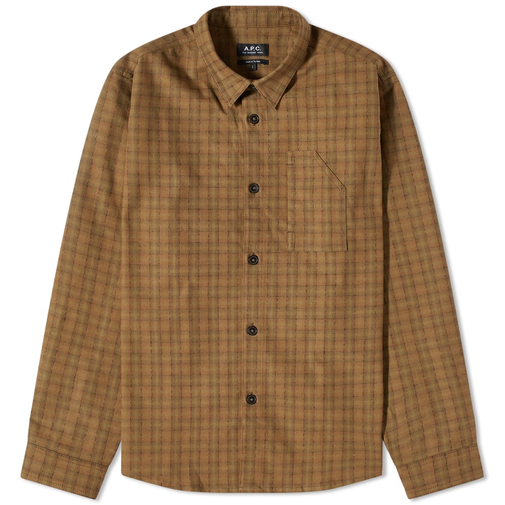 Paita A.P.C. Anthony Check Overshirt Ruskea | COFBE-H02754-JAA, 0