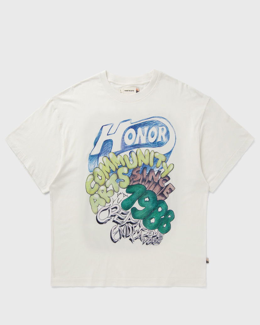 T-paita Honor The Gift Community Arts Creative T-Shirt Valkoinen | HTG250343-BONE