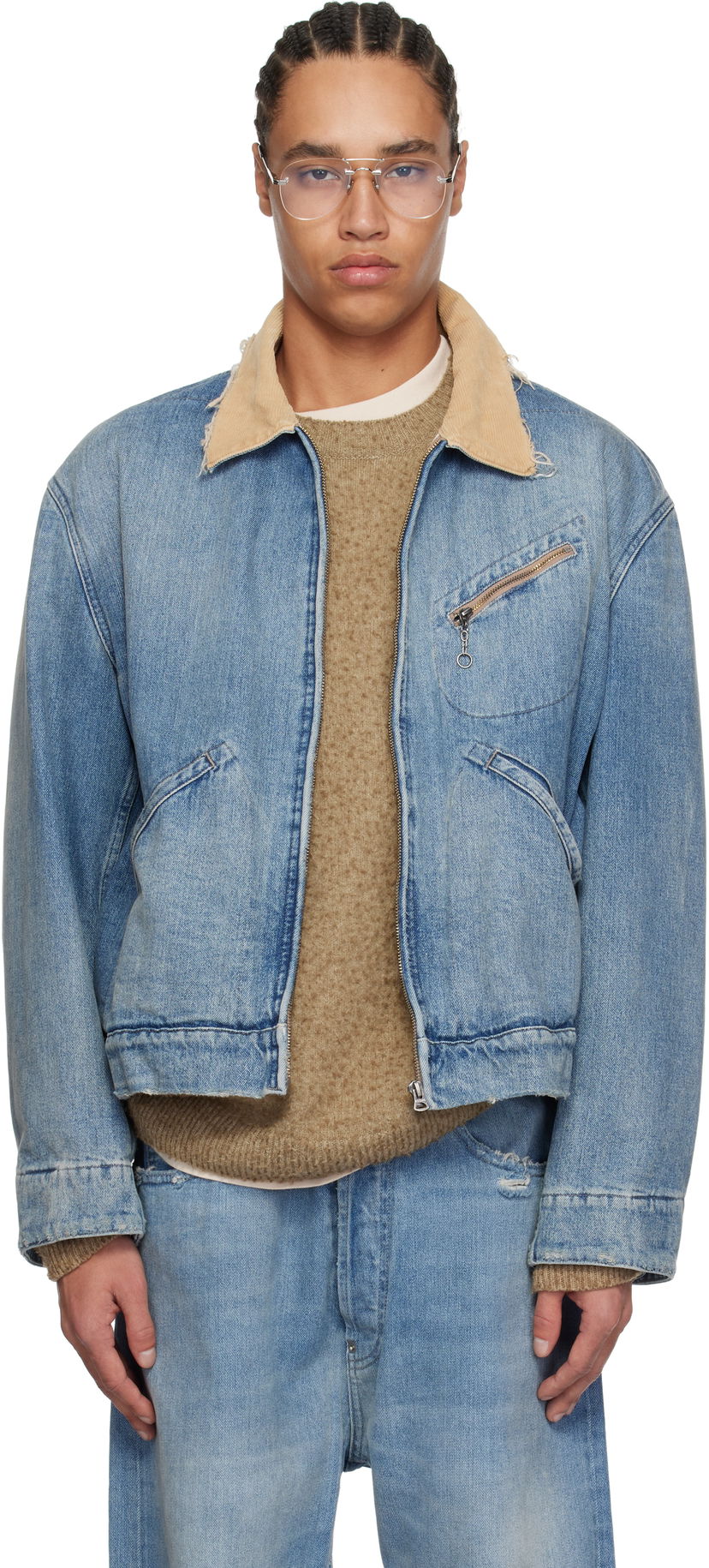 Takki Maison Margiela Maison Margiela Sports Denim Jacket Sininen | S50AM0636 S30383