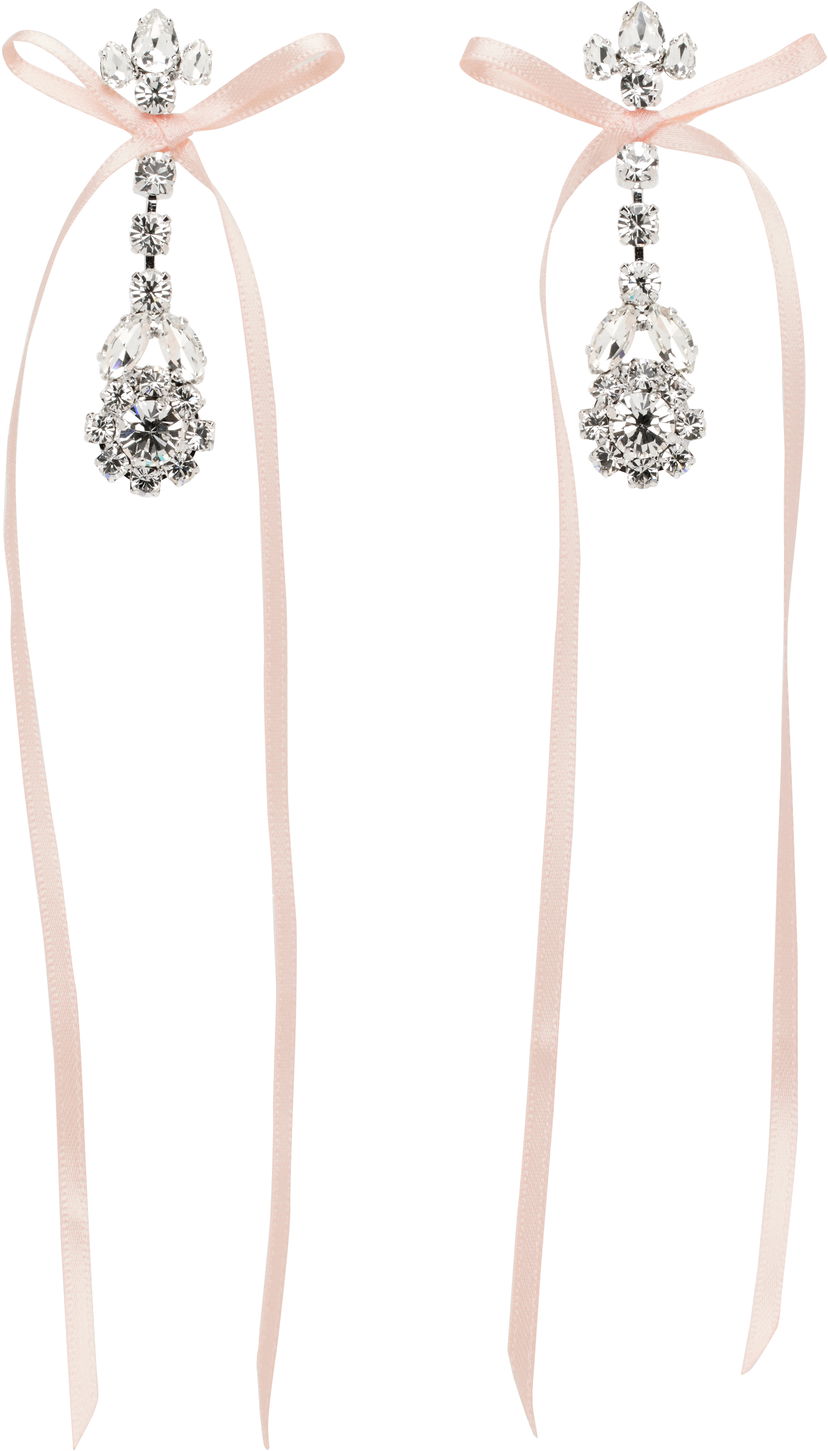 Korvakorut Simone Rocha Simone Rocha Victorian Bow Ribbon Drip Earrings Vaaleanpunainen | ERG526 0903