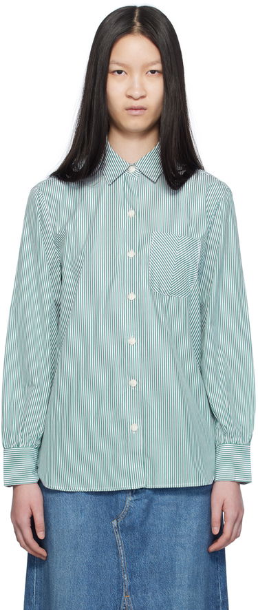 Paita rag & bone Rag & Bone Maxine Striped Shirt Vihreä | WAW23SA041ZE41, 0