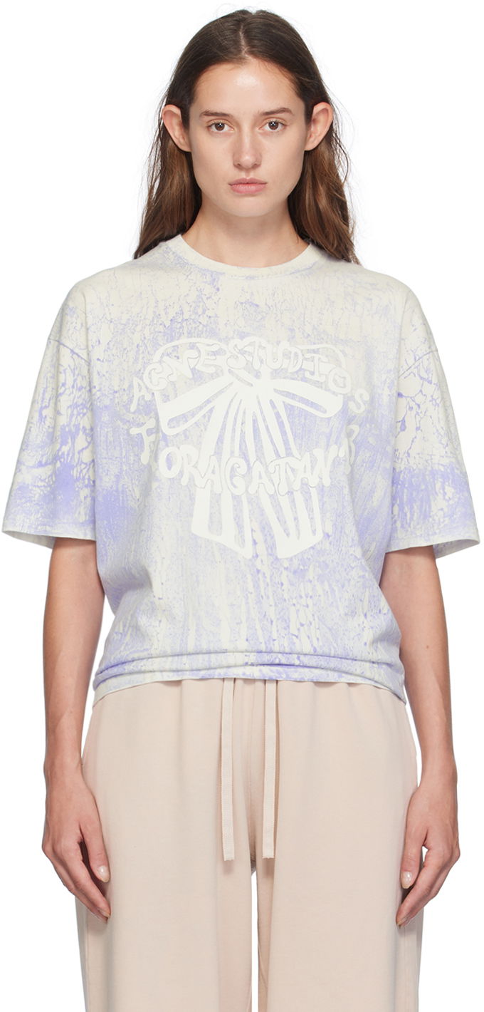 T-paita Acne Studios Plaster Print T-Shirt Sininen | CL0298-