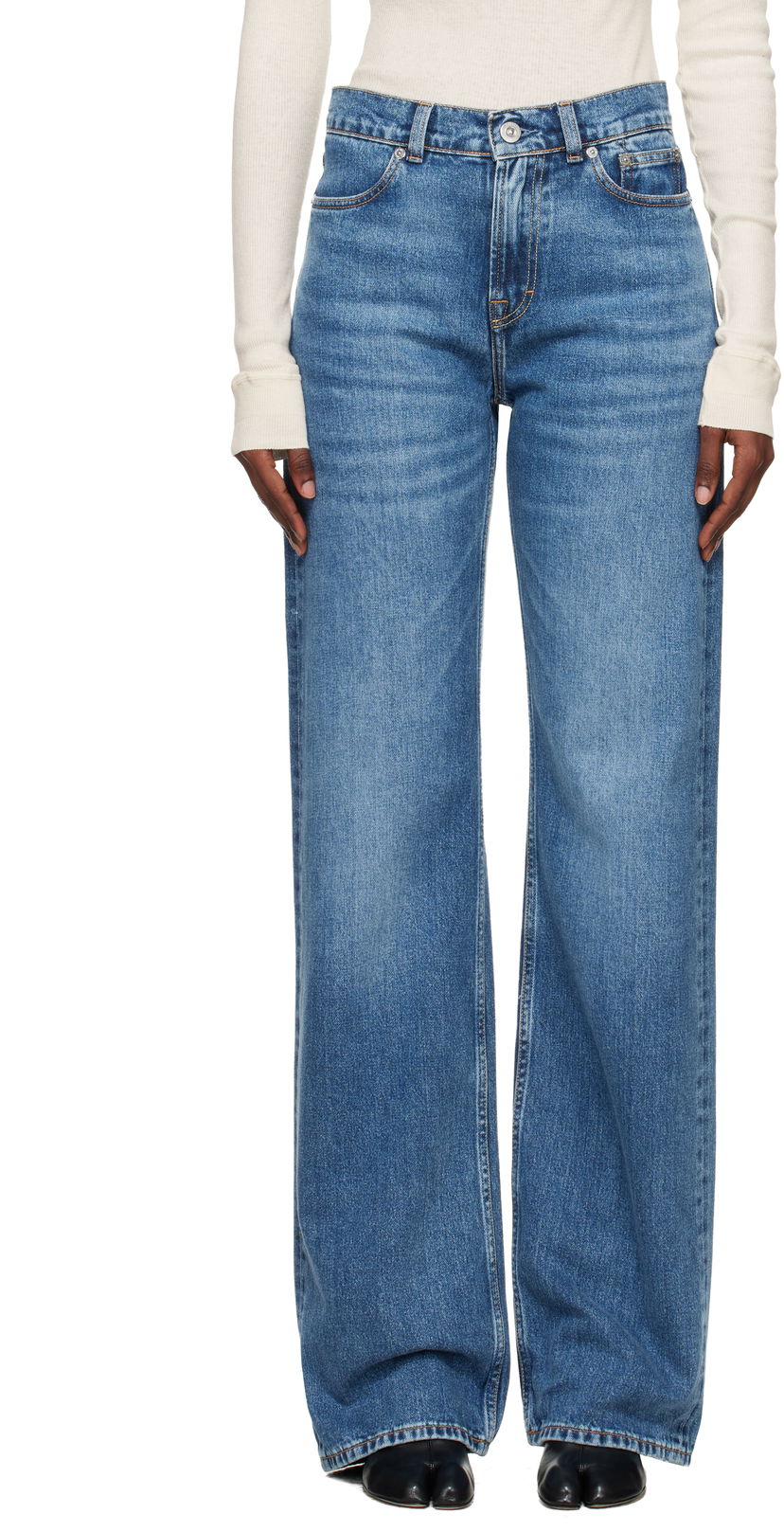 Jeans OUR LEGACY Wata Cut Wide-Leg Jeans Sininen | W4255FR