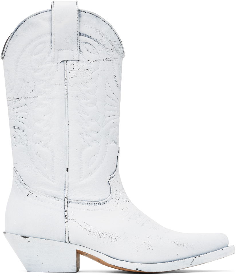 Vaatteet Maison Margiela MM6 Maison Margiela Painted Cowboy Boots Valkoinen | S66WW0093 P8299