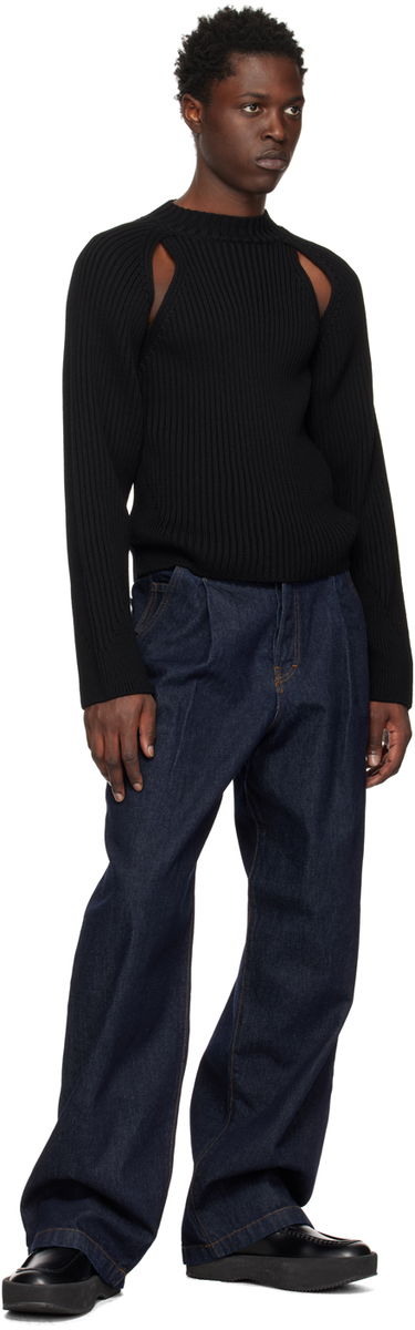 Villapaita Jean Paul Gaultier Cutout Ribbed Sweater Musta | 22/09-U-PL023-M038, 3