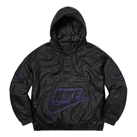 Tuulitakki Supreme Supreme x Nike Leather Anorak Musta | SUP-FW19-10724