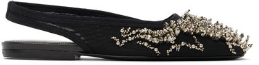 Asusteet Dries Van Noten Dries Van Noten Embellished Mesh Slingback Ballerinas Musta | WS251-1617-800, 0