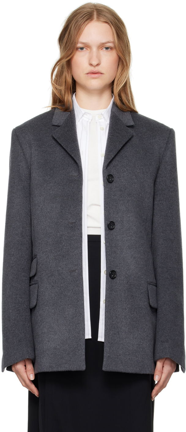 Takki TOTEME Straight Wool Blazer Harmaa | 244-WRZ0045-FB0283
