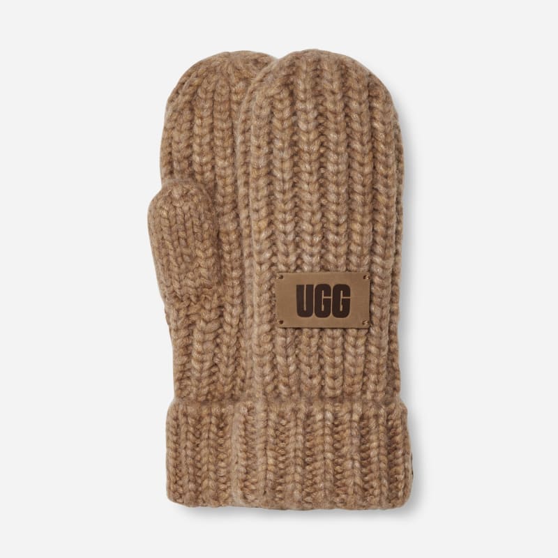 Käsineet UGG UGG® Chunky Knit Mittens Ruskea | 100030-CAM, 0