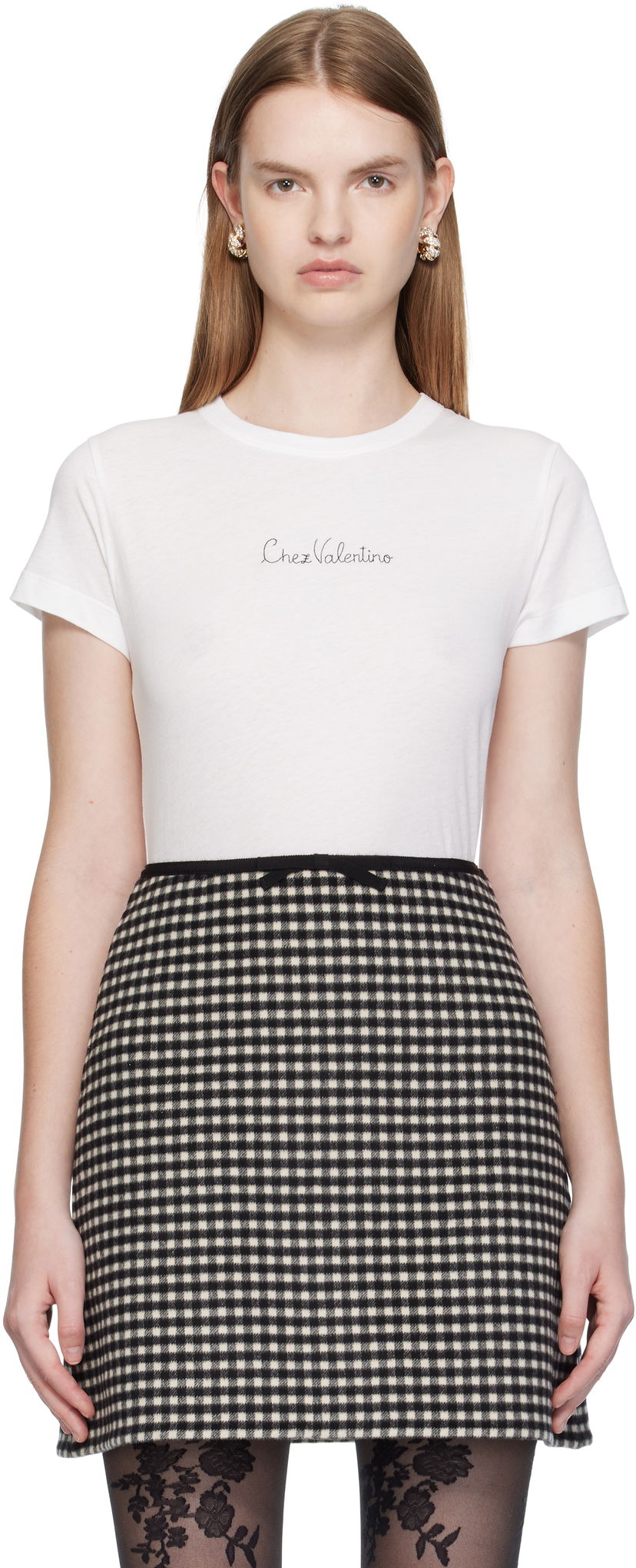 T-paita Valentino Valentino Cotton T-Shirt Valkoinen | 7B3MG25G9L9