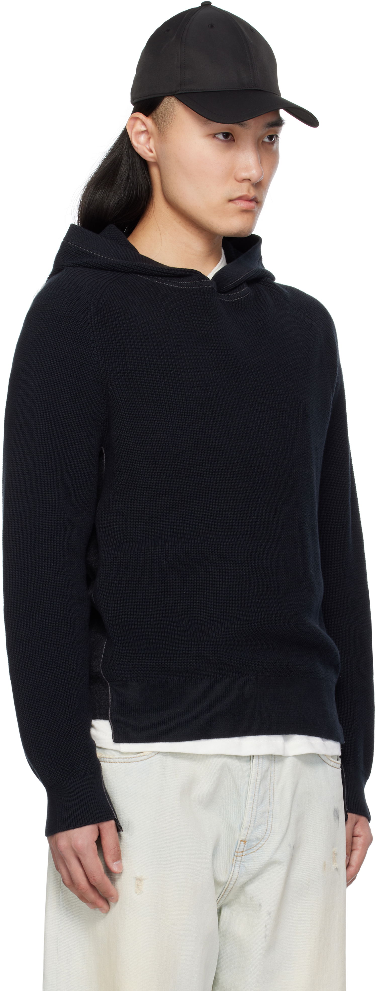 Villapaita rag & bone rag & bone Gabe Spliced Hoodie Tummansininen | MBS25S026SD26, 1