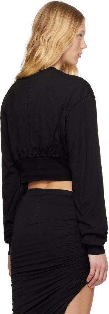 Villapaita Rick Owens Rick Owens DRKSHDW Hollywood Tatlin Cropped Sweatshirt Musta | DS01E3225 BHDB, 2