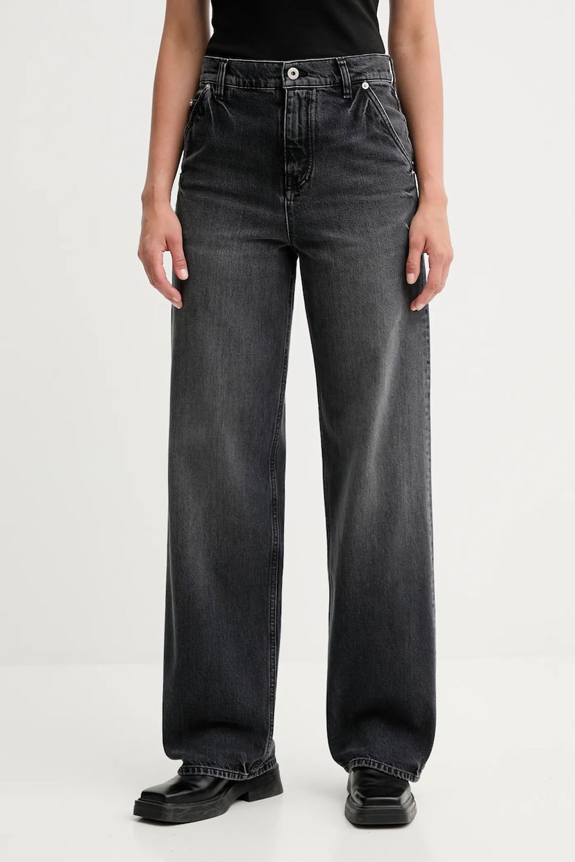Jeans KENZO Kenzo x Futura High-Waisted Wide-Leg Jeans Musta | FF62DP2356C8