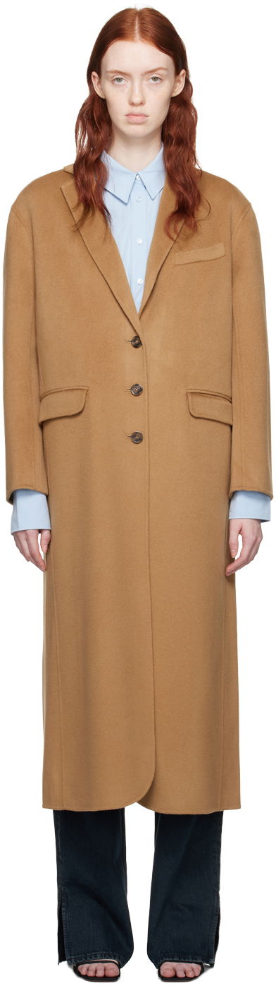 Takit Anine Bing Quinn Long Wool Coat Beige | A-01-4163-200