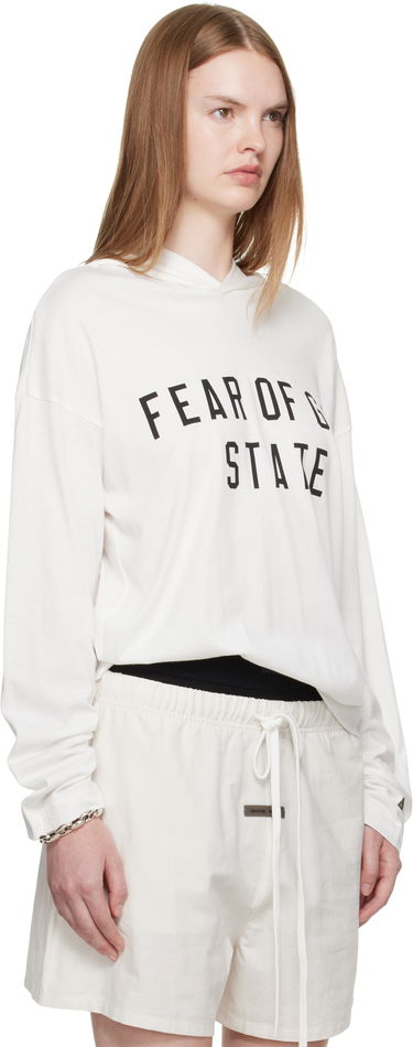 Huppari Fear of God Fear of God ESSENTIALS Long Sleeve Hoodie Valkoinen | 125SP257174FW, 1