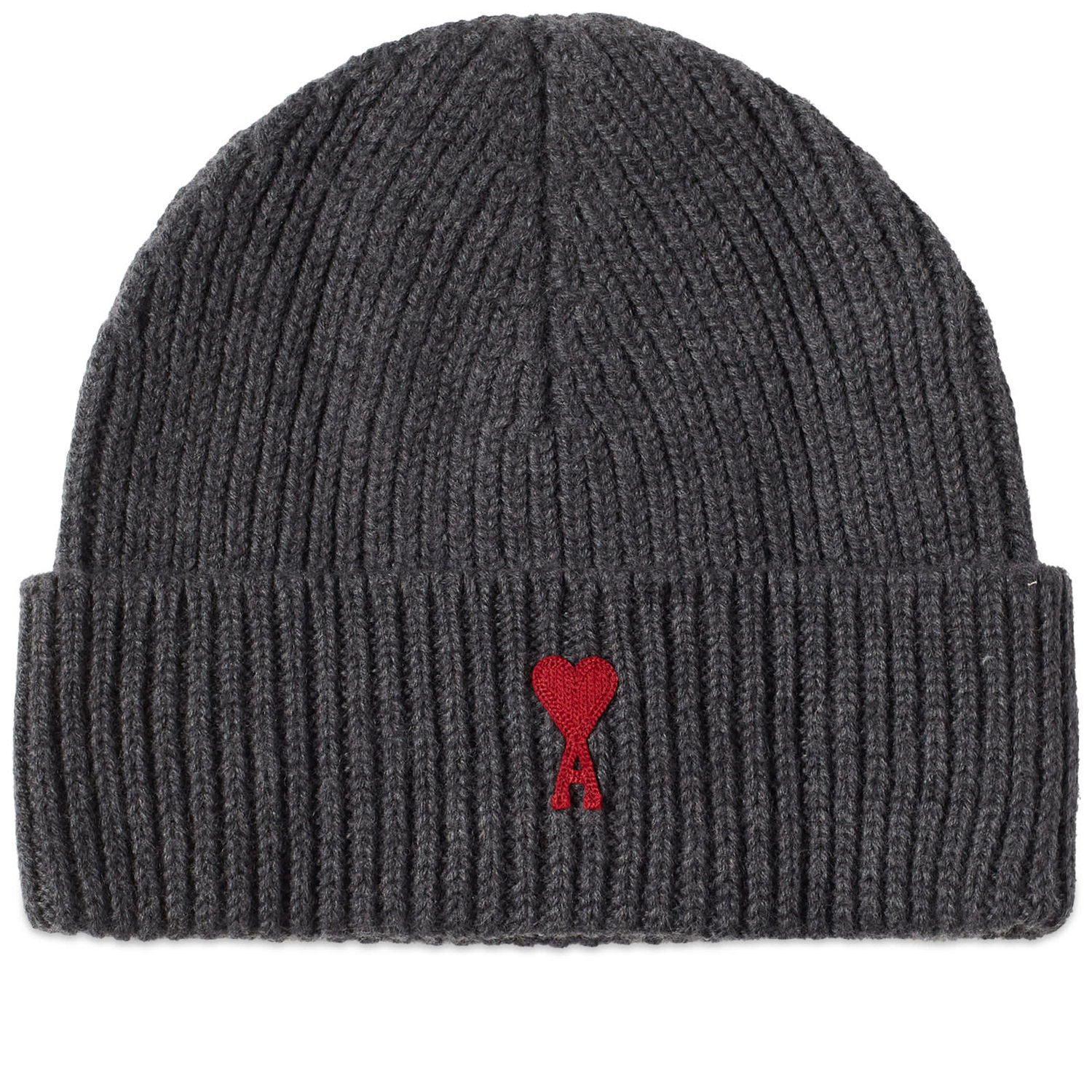 Pipo AMI Paris A Heart Logo Beanie Harmaa | BFUHA106-018-084, 0