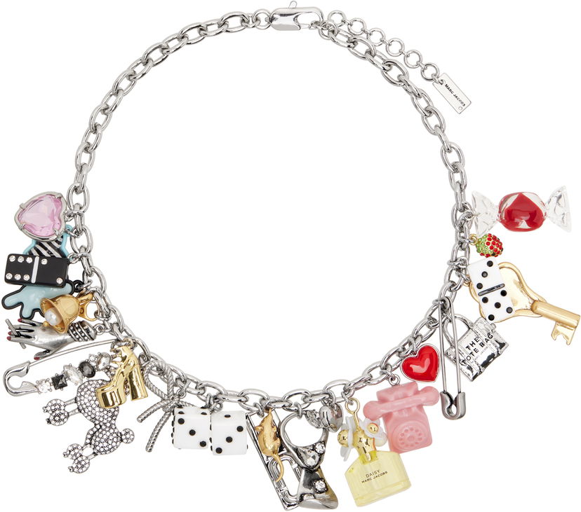 Kaulakoru Marc Jacobs Marc Jacobs 'The Sticker Charm Statement' Necklace Metallinen | 2S5JNC001J61