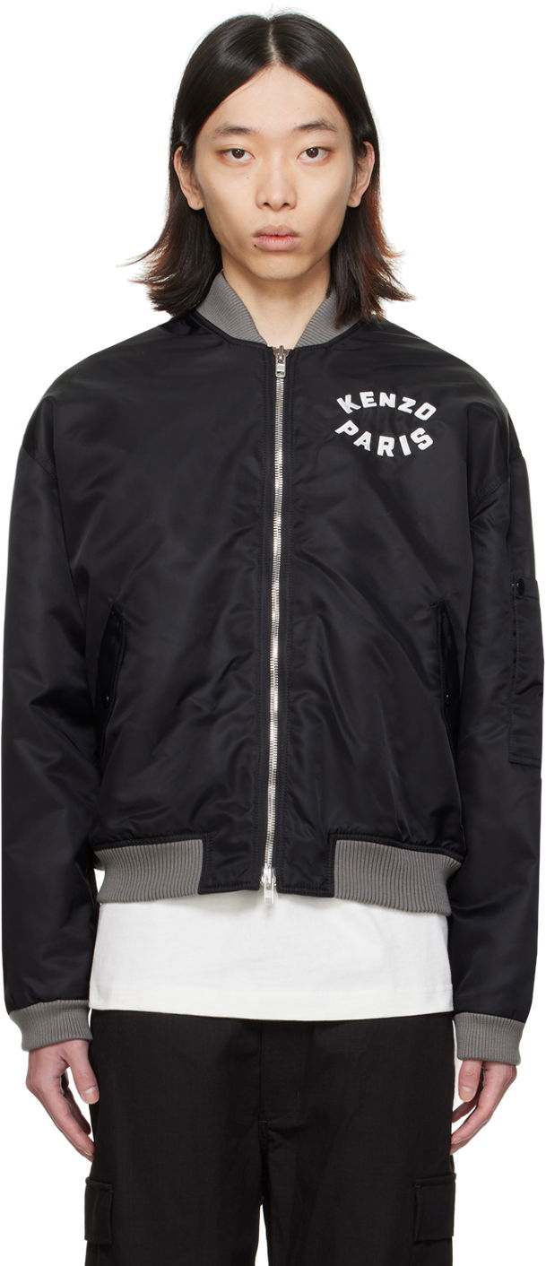 Bomber-takki KENZO Paris Lucky Tiger Bomber Jacket Musta | FE55BL1279OC