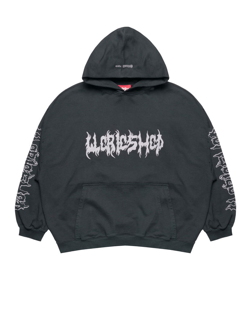 Huppari 032C Oversized Hoodie "Faithless" Musta | S25-URC-0631-050