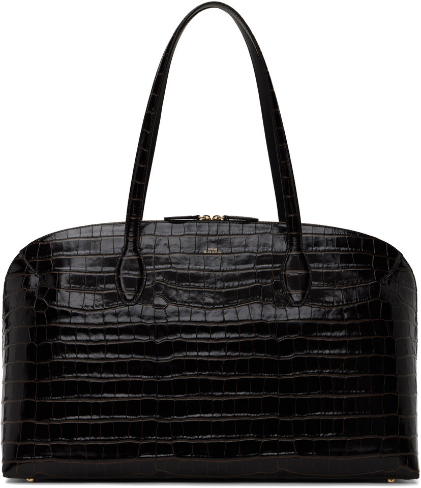 Kangaskassi TOTEME Totême Croco-Embossed Day Tote Musta | 252-WAL0082-LE0076