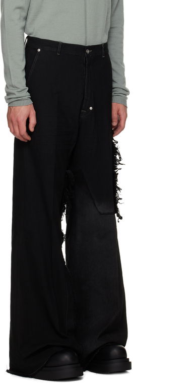 Jeans Rick Owens Concordians Joris Wide-Leg Distressed Jeans Musta | RR02E1308 BBCL, 1