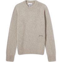 Villapaita GANNI Brushed Alpaca O-Neck Harmaa | K2095-19, 1