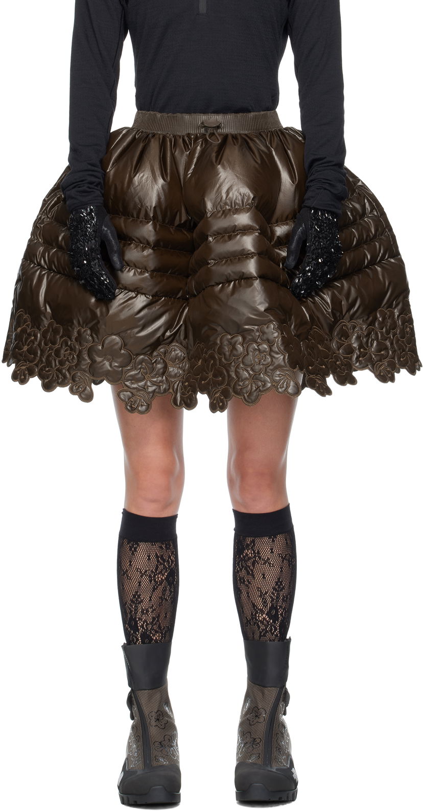 Hame Cecilie Bahnsen Cecilie Bahnsen The North Face Edition Floral Down Miniskirt Ruskea | NF0A8FFD245