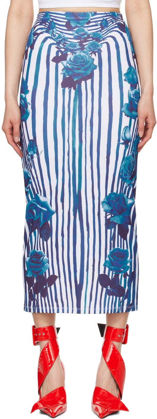 Hame Jean Paul Gaultier Gaultier Flower Maxi Skirt Sininen | 24/25-F-JU088-J551-015951