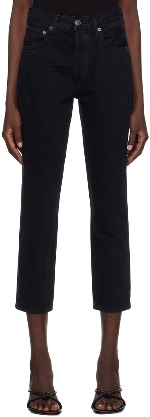 Jeans AGOLDE Riley Black Denim Jeans Musta | A056-1604