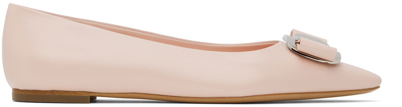 Mekko FERRAGAMO Salvatore Ferragamo Zea Ballerina Flats Beige | 01H585 - 768696