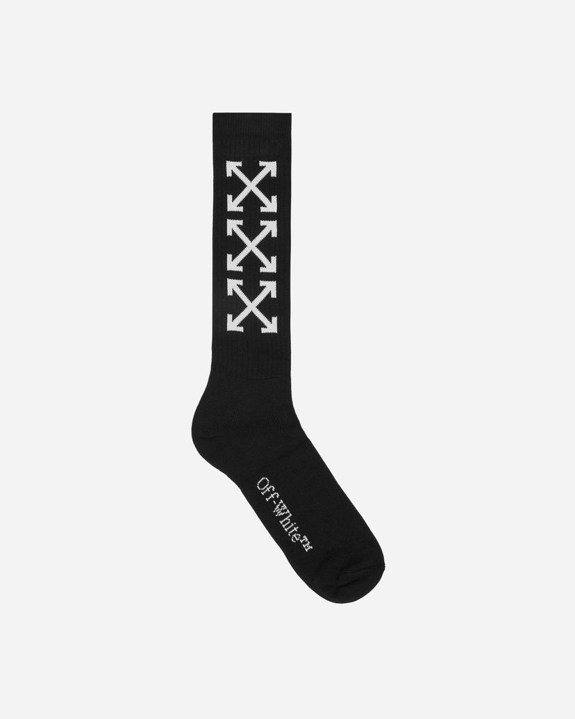 Sukat Off-White Arrow Bookish Socks Black Musta | OMRA075C99KNI001 1001