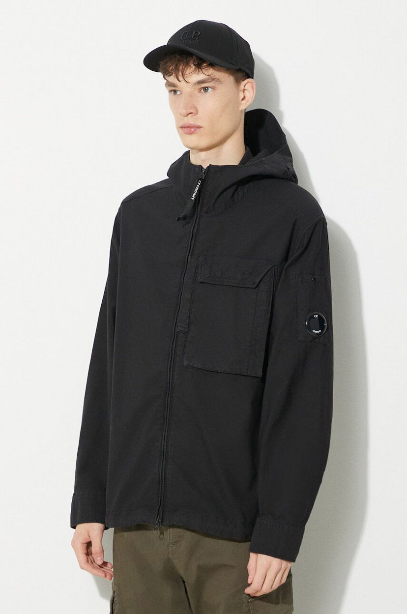 Tuulitakki C.P. Company Ottoman Hooded Jacket Musta | 16CMSH156A006406O