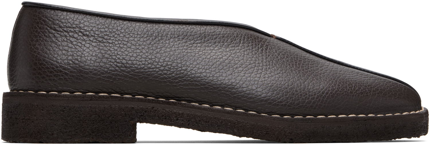 Tennarit ja kengät LEMAIRE Piped Crepe Slipper Loafers Ruskea | FO0248 LL205, 0