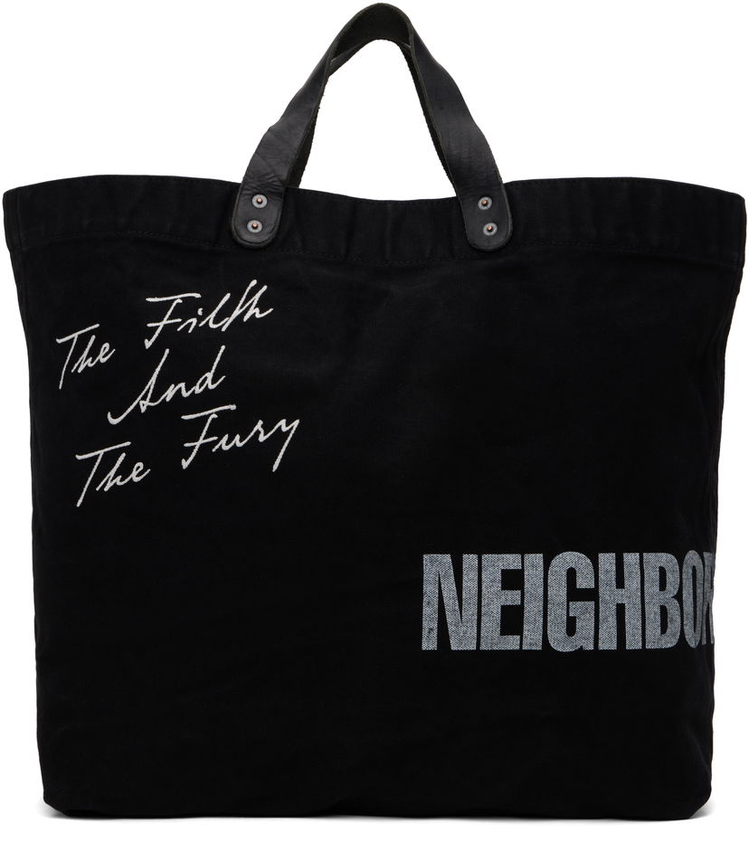 Kangaskassi Neighborhood Washed Canvas Tote Bag Musta | 242TQNH-CG01