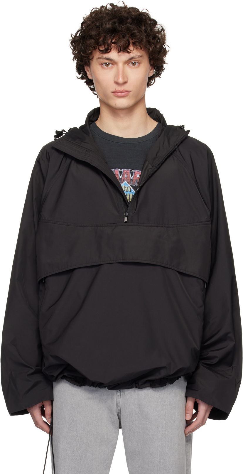 Sadetakki 1017 ALYX 9SM ALYX 9SM Poly Pullover Windbreaker Jacket Musta | AAMOU0533FA01