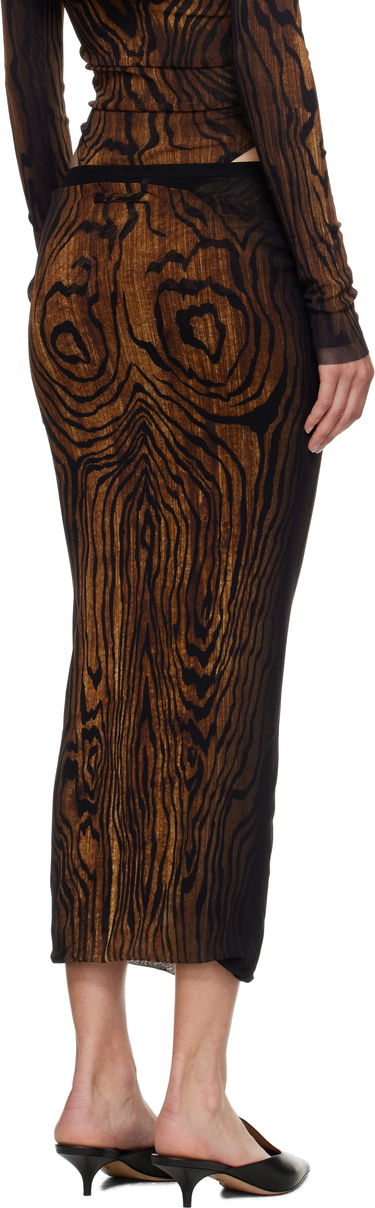 Hame Jean Paul Gaultier Jean Paul Gaultier 'The Long Draped Wood' Midi Skirt Ruskea | 25/03-W-SK011-M002P-0060, 2