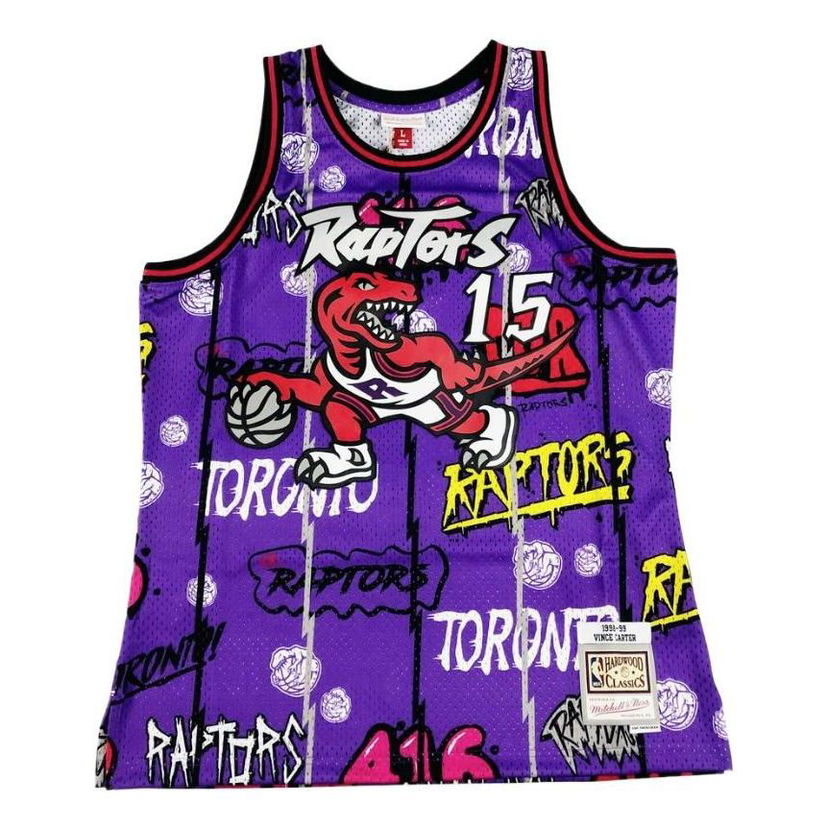 Tankkitoppi Mitchell & Ness Raptors Graphic Print Jersey Violetti | TFSM4768-TRA98VCAPURP