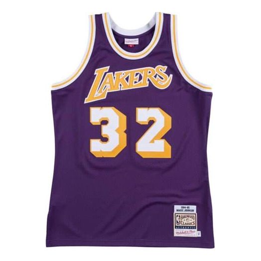 Jersey Mitchell & Ness Mitchell & Ness Los Angeles Lakers 1984-85 Jersey Violetti | AJY4GS18089-LALPURP84EJH