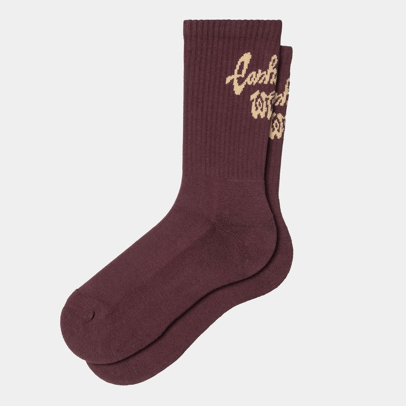 Sukat Carhartt WIP Carhartt WIP Chedda Crew Socks Burgundia | I035513_1